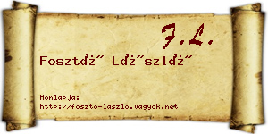 Fosztó László névjegykártya